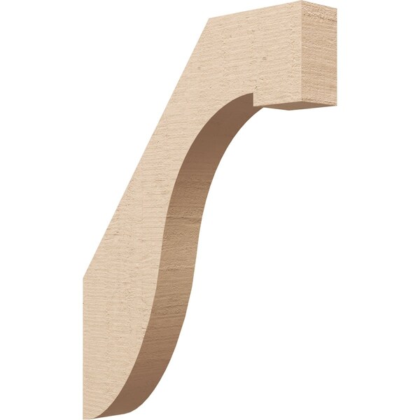 Ekena Millwork 3-inch W x 18-inch D x 24-inch H Del Monte Rough Cedar Woodgrain TimberThane Knee Brace, Primed BRCUR03X18X24DELRCPR - main